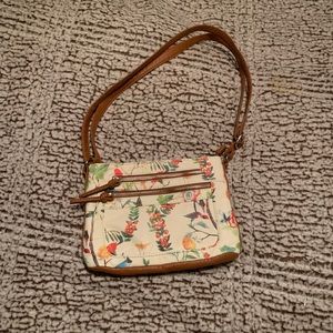 BUENO purse satchel nature print white bag woman accessories floral